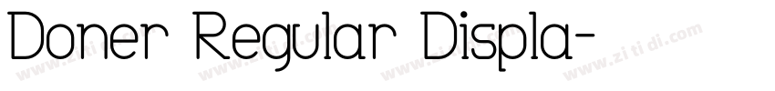 Doner Regular Displa字体转换
